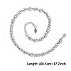 Non-Tarnish Unisex 304 Stainless Steel Cable Chains Necklaces NC6634-1-1