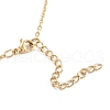 Vacuum Plating 304 Stainless Steel Flat Round Link Chain Necklaces NJEW-M187-03G-3