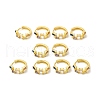 Cubic Zirconia Rectangle Hoop Earrings EJEW-E270-26G-3