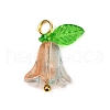 8Pcs 8 Colors Glass Pendants PALLOY-JF03533-01-2
