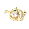 Brass Micro Pave Cubic Zirconia Pendants ZIRC-I071-20G-2