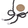 Bowknot 304 Stainless Steel Necklaces NJEW-JN04670-6