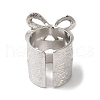 Alloy Rhinestone Bowknot Wide Open Cuff Rings for Women RJEW-S412-07P-4