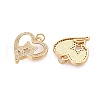 Brass Micro Pave Clear Cubic Zirconia Pendants KK-N254-205G-2