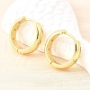 Brass Micro Pave Clear Cubic Zirconia Hoop Earrings EJEW-Z121-01G-2