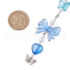 Acrylic & ABS Plastic Imitation Pearl & Tibetan Style Alloy Charms Mobile Straps HJEW-JM03112-3