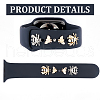 Unicraftale 6Pcs 6 Styles Bees Zinc Alloy with Enamel Watch Band Studs FIND-UN0003-39-5