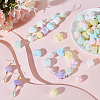   4 Styles UV Plating Acrylic Beads MACR-PH0001-84-2
