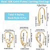 Beebeecraft 32Pcs 4 Style Brass & 316 Surgical Stainless Steel Earring Hooks KK-BBC0012-58-2