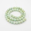 Natural Flower Amazonite Round Bead Strands G-P070-33-4mm-2