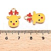 Christmas Theme Alloy Enamel Pendants ENAM-T020-10R-3