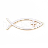 (Defective Closeout Sale: Scratched)Waterproof 3D Jesus Fish with Cross ABS Plastic Self Adhesive Stickers AJEW-XCP0002-04-2