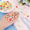   100Pcs 10 Colors Round Luminous Silicone Beads SIL-PH0001-20-3