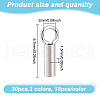 GOMAKERER 30Pcs 3 Colors 925 Sterling Silver Cord Ends FIND-GO0002-60-2
