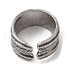 Synthetic Turquoise Cuff Rings RJEW-B107-10AS-4