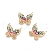 Brass Micro Pave Cubic Zirconia Pendants ZIRC-G152-28G-1