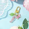 Cherry Quartz Glass Chips Pendant Decorations HJEW-JM03258-02-1