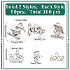 SUNNYCLUE 100Pcs 2 Styles Tibetan Style Alloy Charms TIBE-SC0001-88-2