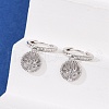 S925 Sterling Silver Micro Pave Clear Cubic Zirconia Hoop Earrings for Women EJEW-G427-01P-01-2
