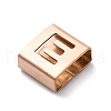 Ion Plating(IP) 304 Stainless Steel Square Slide Charms STAS-L132-25E-RG-2