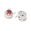 Brass Micro Pave Cubic Zirconia Beads KK-G531-01S-02-2
