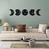 Wood Moon Phase Pendant Decoration HJEW-WH20013-009-5