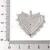 Brass Micro Pave Cubic Zirconia Pendants KK-P294-15P-3