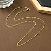 1.5mm Rack Plating Brass Singapore Chain Necklaces for Women Men MAK-L044-22G-3
