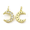Brass Micro Pave Cubic Zirconia Charms KK-E068-VB413-1