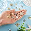  Jewelry 16Pcs 8 Style 201 Stainless Steel Filigree Joiners Links & Pendants STAS-PJ0001-37-15