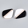 Opaque Resin & Wood Pendants RESI-T057-74B-2