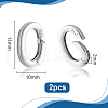   2Pcs Sterling Silver Spring Gate Rings STER-PH0002-27-2