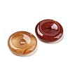 Natural Carnelian China Safety Buckle Pendants G-B052-05-2