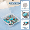  16Pcs 8 Styles Synthetic Turquoise Alloy Pendants FIND-TA0002-57-12