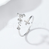 925 Sterling Silver Adjustable Cuff Open Rings for Women HV5702-3
