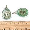 Mixed Gemstone Teardrop Pendants G-Q175-01-4