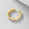 925 Sterling Silver Pave Cubic Zirconia Adjustable Open Cuff Rings for Women UU6162-4