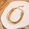 304 Stainless Steel Multi-strand Bracelets FS-WG84A16-01-2