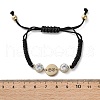 Flat Round with Infinity 304 Stainless Steel Link Bracelets BJEW-A036-04B-G-5