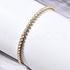 Brass Micro Pave Clear Cubic Zirconia Link Chain Bracelets for Women BJEW-S170-02G-A-3