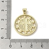 Brass Micro Pave Clear Cubic Zirconia Pendants KK-I708-04E-G-3