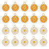 HOBBIESAY 60Pcs 2 Colors Alloy Enamel Pendants ENAM-HY0003-06-1