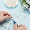 ARRICRAFT 300Pcs 3 Styles Transparent & Opaque Acrylic Flower Bead Caps MACR-AR0001-25-4