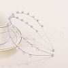 Plastic Imitation Pearl Beads Double Layer Hair Bands PW-WG80B98-02-1