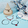 100Pcs 5 Colors Waxed Polyester Cord Bracelets Making BJEW-DR00002-4