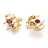 Brass Micro Pave Cubic Zirconia Charms KK-N265-20G-2