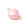 14Pcs 14 Styles Imitation Pearl Acrylic Heart Connector Charms PALLOY-JF03916-5
