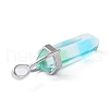 Faceted Bullet Glass Pointed Pendants GLAA-CJC0001-16B-2