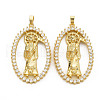 Brass Micro Pave Cubic Zirconia Pendants KK-Q252-079-NF-1