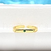 Brass Micro Pave Cubic Zirconia Cuff Rings for Women RJEW-H247-16G-02-3